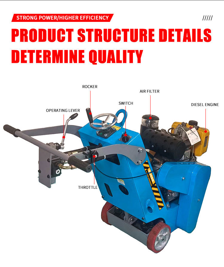 11.5HP Diesel Oil Concrete Scarifier ZFS-300DH Milling Machine