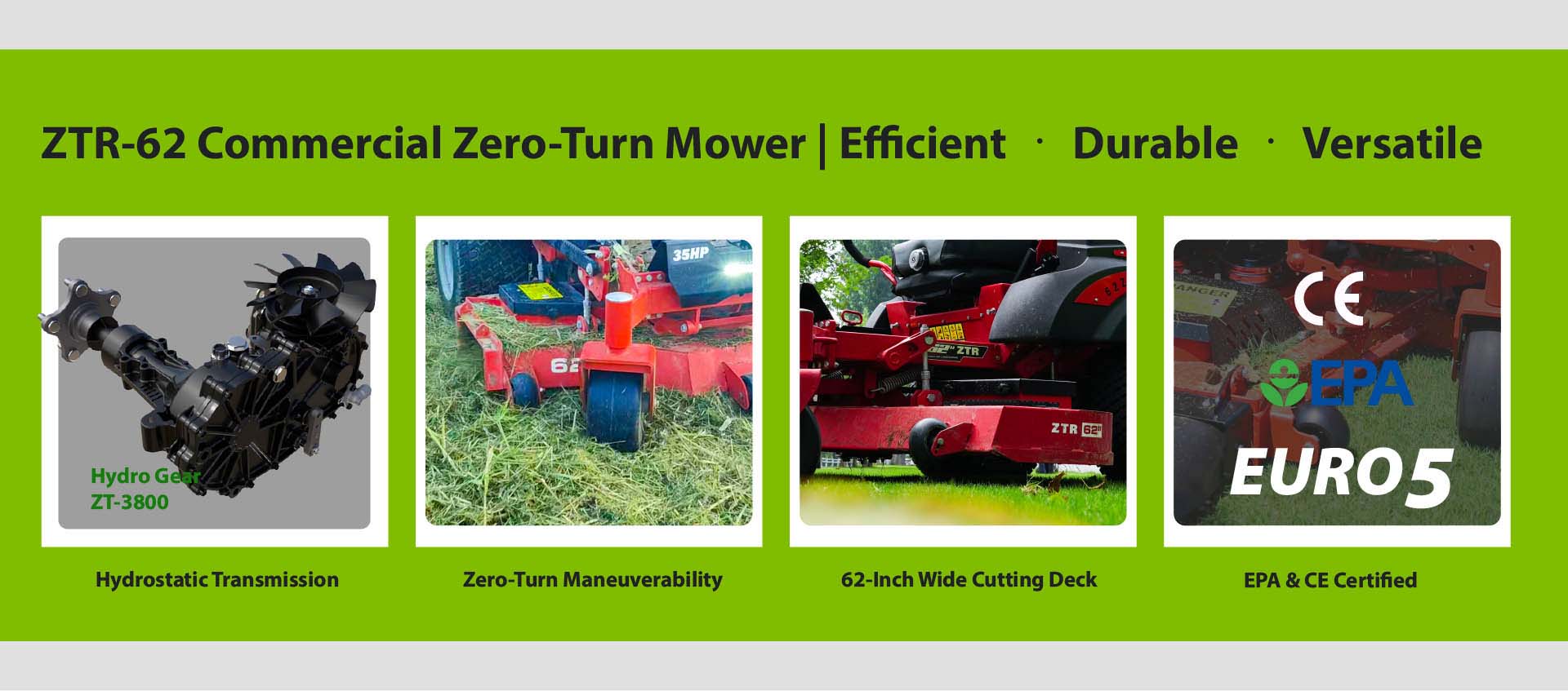 Tosaerba elettrico commerciale a raggio di sterzata zero