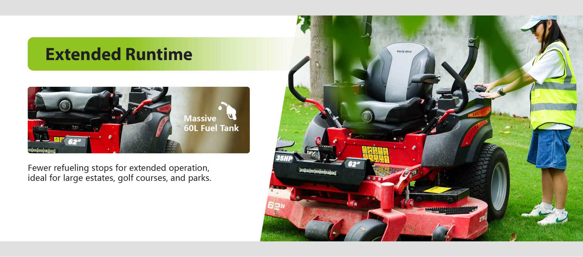 Tosaerba elettrico commerciale a raggio di sterzata zero